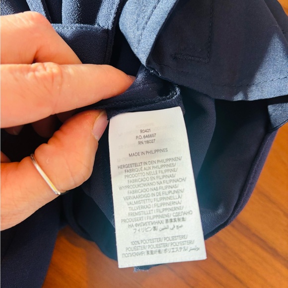 Boden Melina Navy Paperbag Waist Pants Tie Belt | Size 16/18 Plus | NWT Cord - Picture 8 of 8